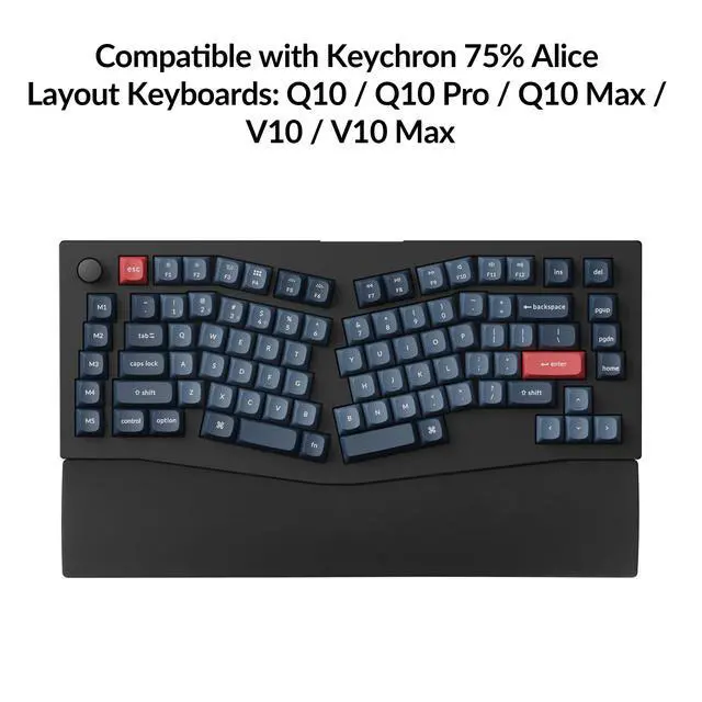 Alt view image 2 of 7 - Black Silicone Wrist & Palm Rest, 14.96" for 75% Alice Layout Mechanical Keyboards (Q10 / Q10 Pro / Q10 Max / V10 / V10 Max) Full Honeycomb Anti-Slip Base, Smooth and Soft Typing Support