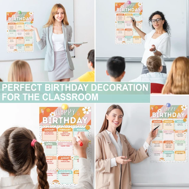 Alt view image 4 of 7 - Classroom Birthday Charts for Classroom (Retro Vintage)
