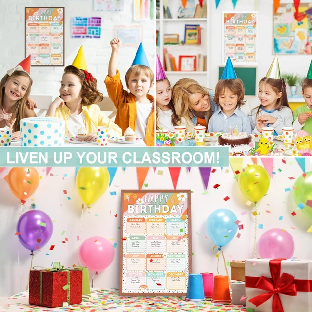 Alt view image 5 of 7 - Classroom Birthday Charts for Classroom (Retro Vintage)