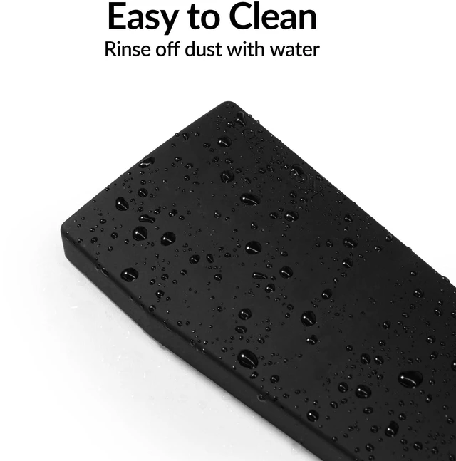 Alt view image 5 of 7 - Black Silicone Wrist & Palm Rest, 17.56" for 100% Alice Layout Mechanical Keyboards (Q13 Max / Q13 Pro) Full Honeycomb Anti-Slip Base, Smooth and Soft Typing Support