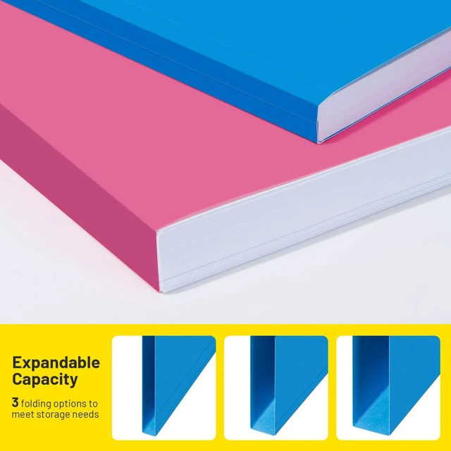 Alt view image 4 of 7 - Colored File Folders,100 Pack Manila Folders, Letter Size 8.5" x 11", 1/3-Cut Tabs, Assorted 10 Colors, Colored File Folders for Office, School & Business Organization