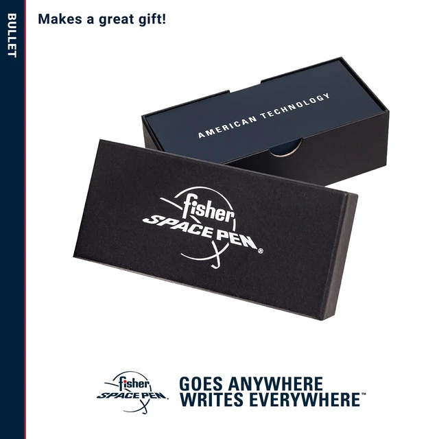 Alt view image 7 of 7 - Space Pen Dark Matter Black Titanium Nitride Ballpoint Bullet Pen Gift Box, Compact Size, Writes Upside Down and in Extreme Temperatures, Smooth Black Ink, Medium Point, Made in the USA
