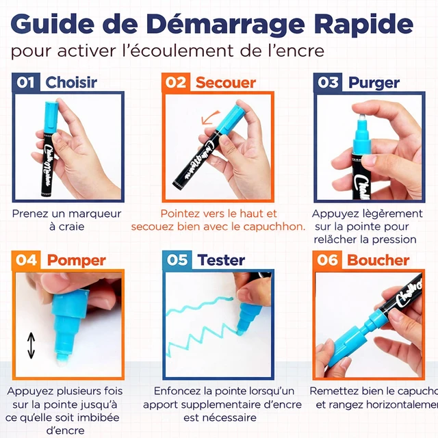 Alt view image 7 of 7 - Erasable Liquid Chalk Markers (30 Pack 6mm) - Car Window Markers Pastel + Neon Chalk Pens, Wet Wipe Washable Paint for Chalkboard Sign, Blackboards, Glass, Board, Mirror - 6mm Reversible Tip