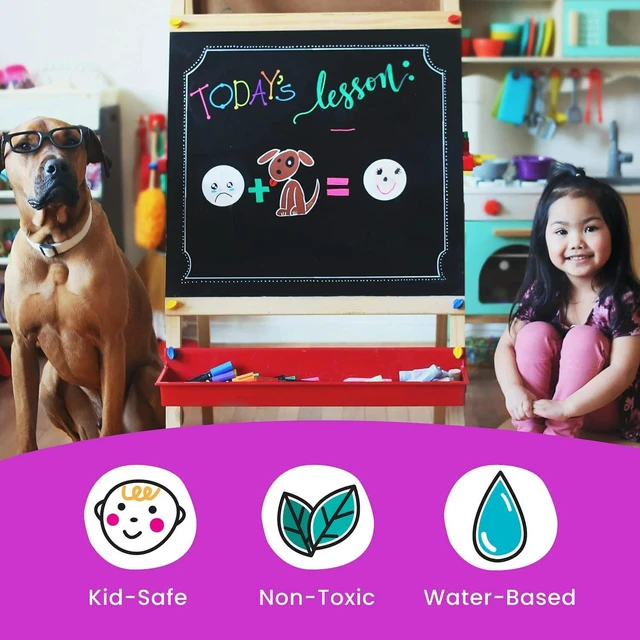 Alt view image 4 of 7 - 30 Chalk Markers Fine Tip (Neon & Pastel) Liquid Chalk Pens for Blackboard Dry Erase Chalk Marker Pens for Signs, Car Windows, Bistro - Erasable Chalkboard Paint Markers, 3mm Reversible Tip