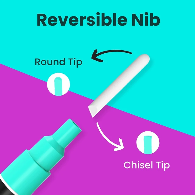 Alt view image 3 of 7 - 30 Chalk Markers Fine Tip (Neon & Pastel) Liquid Chalk Pens for Blackboard Dry Erase Chalk Marker Pens for Signs, Car Windows, Bistro - Erasable Chalkboard Paint Markers, 3mm Reversible Tip