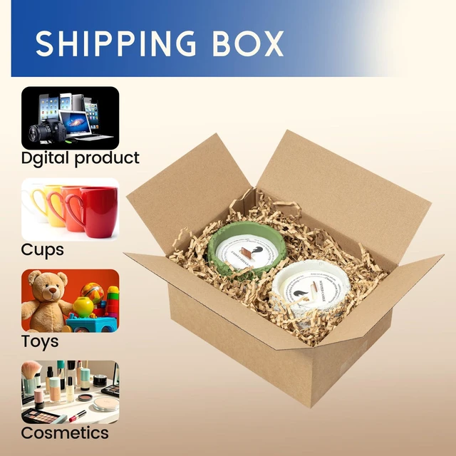 Alt view image 3 of 6 - 8x6x4" Small Shipping Boxes 50 Pack Corrugated Cardboard Box Brown 3 Layers, Bulk quantity, Packaging for Small Business, Mailer Mailing Packing Supplies