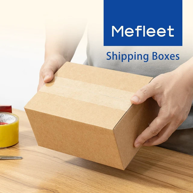 Alt view image 5 of 6 - 8x6x4" Small Shipping Boxes 50 Pack Corrugated Cardboard Box Brown 3 Layers, Bulk quantity, Packaging for Small Business, Mailer Mailing Packing Supplies