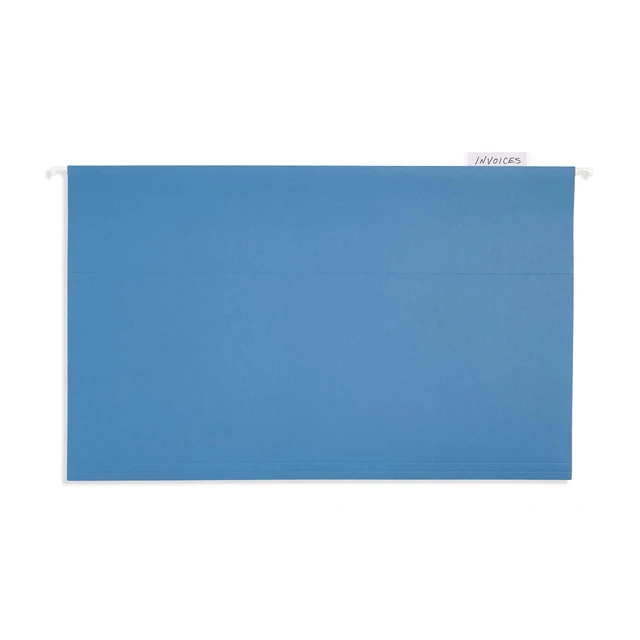 Alt view image 6 of 7 - 25 Hanging File Folders, Legal Size, Reinforced 11pt, 1/5 Cut Tabs, Plastic Tabs and Inserts Included, for Filing Cabinet, Home, and Office Use