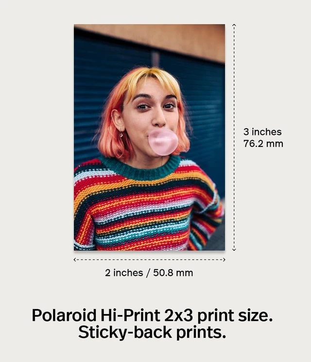 Alt view image 4 of 7 - Hi-Print Paper - 2x3 Photo Paper Cardridge - 60 Photos (6356) 2x3" dye sub paper with 60 sheets and sticky-back for Hi-Print, mobile printing and personalization