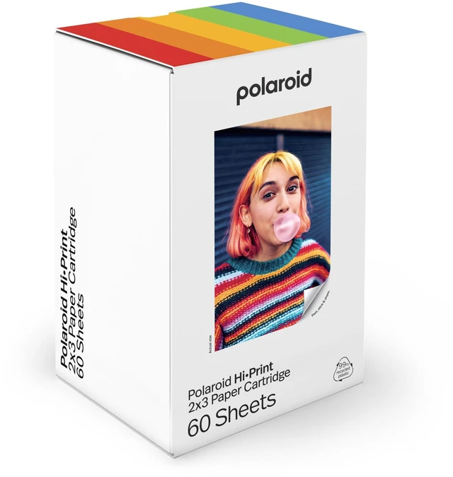Alt view image 2 of 7 - Hi-Print Paper - 2x3 Photo Paper Cardridge - 60 Photos (6356) 2x3" dye sub paper with 60 sheets and sticky-back for Hi-Print, mobile printing and personalization