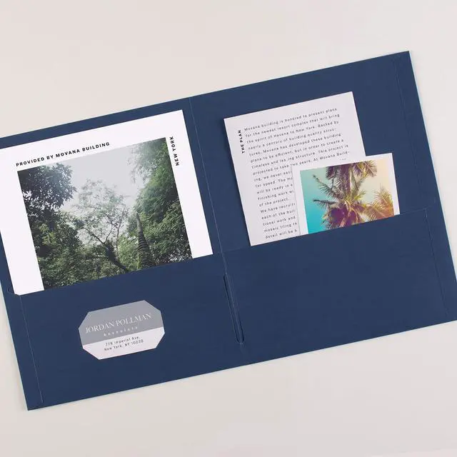 Alt view image 5 of 5 - Two-Pocket Folders, Dark Blue, Box of 25, Multi Pack of 5 (47985)