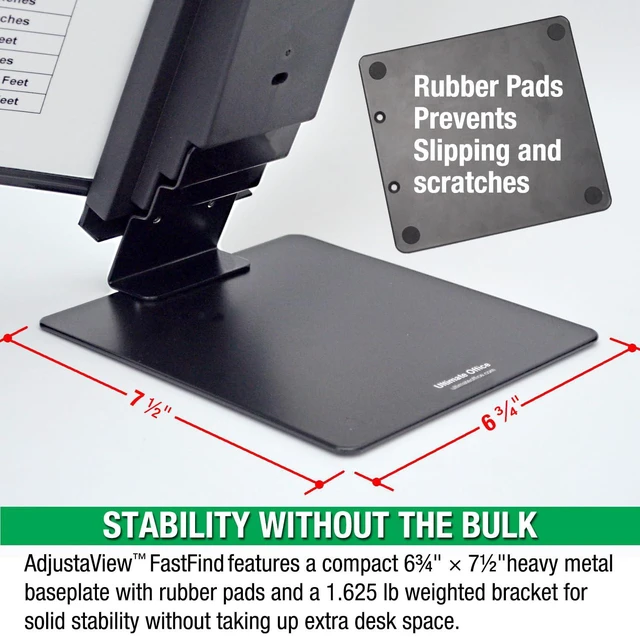 Alt view image 6 of 7 - FASTFIND 10-Pocket Desk Reference Display Organizer, Colors Compact, Heavy-Duty, Weighted Metal Base Takes up Minimial Desk Space While Keeping Your Display Organizer Firmly in Place