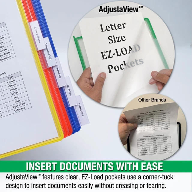 Alt view image 5 of 7 - FASTFIND 10-Pocket Desk Reference Display Organizer, Colors Compact, Heavy-Duty, Weighted Metal Base Takes up Minimial Desk Space While Keeping Your Display Organizer Firmly in Place