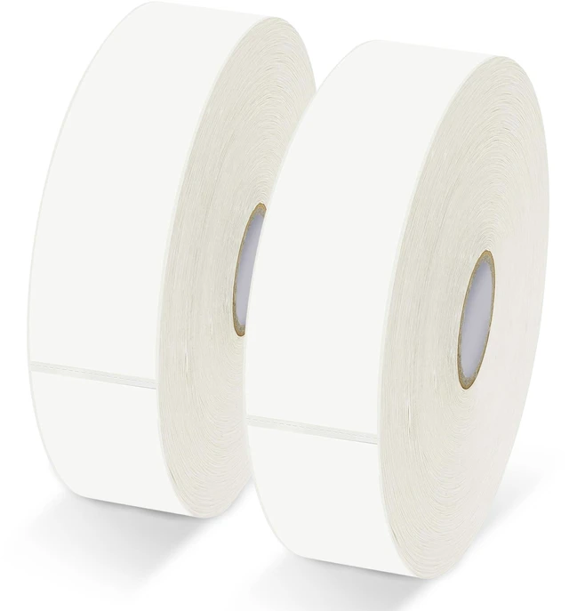 Main image of Removable Freezer Labels, 2000 PCS Water/Oil/Tear Resistant Blank Stickers White Food Labels with Perforation Line for Refrigerator, Food Containers, Jars, Pantry Organization (1 x 3, 2 Rolls)