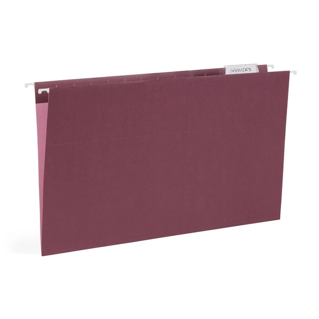 Alt view image 6 of 7 - 25 Hanging File Folders, Legal Size, Jewel Tones Reinforced 11pt, 1/5 Cut Tabs, Tabs and Inserts Included, Color-Coded Filing for Cabinet, Home, and Office