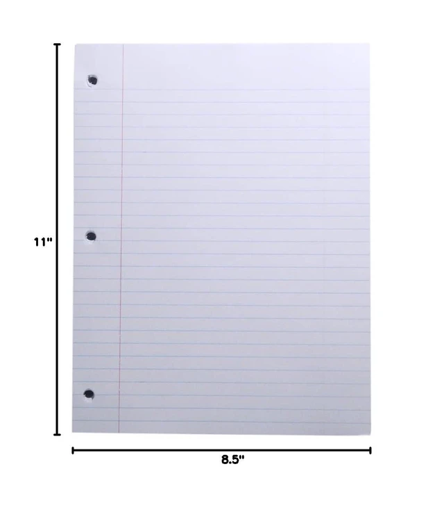 Alt view image 4 of 4 - Filler Paper, 8.5 x 11 Inches, Wide Rule, 200 Sheets (12803) White (Pack of 2)