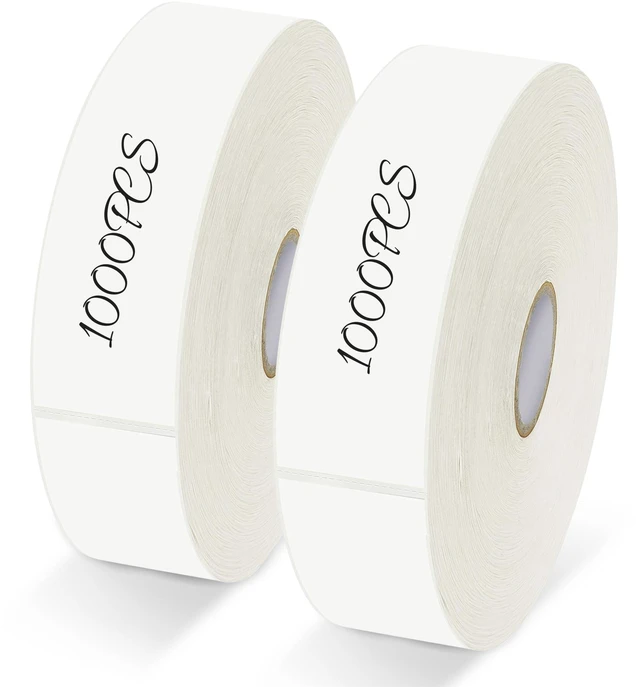 Alt view image 2 of 7 - Removable Freezer Labels, 2000 PCS Water/Oil/Tear Resistant Blank Stickers White Food Labels with Perforation Line for Refrigerator, Food Containers, Jars, Pantry Organization (1 x 3, 2 Rolls)