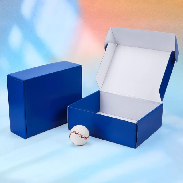 Alt view image 5 of 6 - 20 Pack 12x9x4 in Cardboard Shipping Boxes, Royal Blue Gift Box Bright Color, Tuck Top, Quick Fold, Easy Assemble, Shape Well, Single Corrugated, Shirt, Shoe, Small Business Packaging