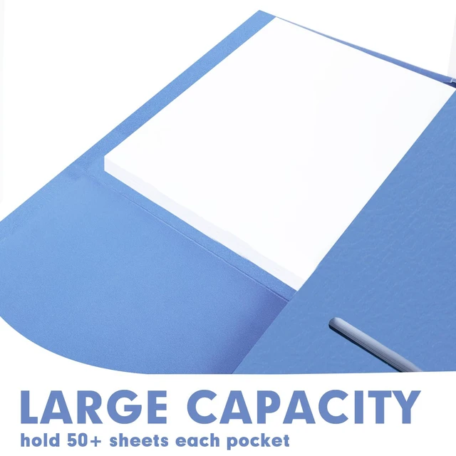 Alt view image 3 of 7 - Two Pocket Folders, 100 Pack File Folders with Pockets Fit Letter Size Paper, Thick Paper File Folder for School Office Business Home, Assorted 10 Colors