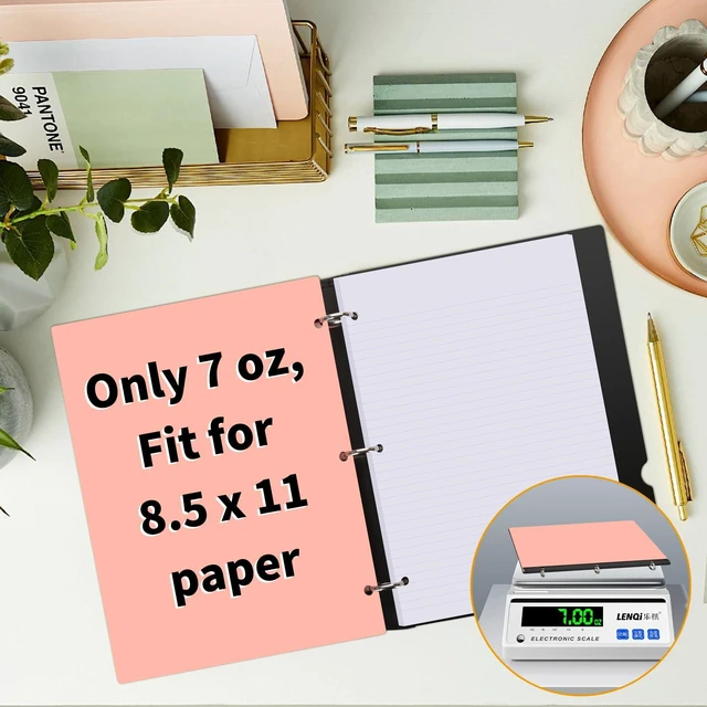 Alt view image 5 of 7 - 4 Pcs 360° Pivotable 3 Ring Binder, Soft 1 inch Binders 3 Ring, Flexible Thin Soft Three Ring Binder Fits 8.5" x 11", for Home, School and Office-Blue, Green, Pink, Purple