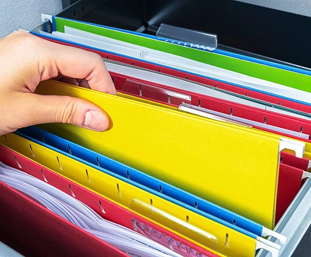 Alt view image 7 of 7 - Hanging File Folders, 60 Pack Reinforced Letter Size Hanging Folders with Heavy Duty 0 Inch Expansion, Designed for Bulky Files, Medical Charts, Adjustable Tabs, Assorted Colors