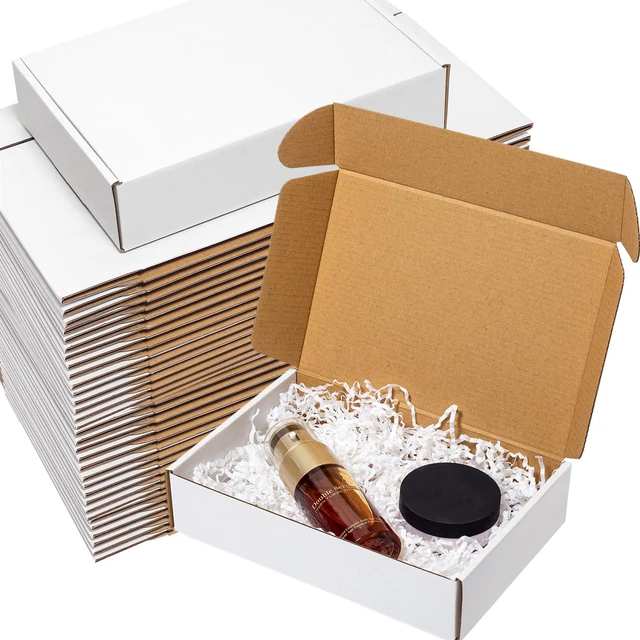 Main image of Shipping Boxes 9x6x2" 60 Pack White Corrugated Cardboard Box Mailer Small Literature Mailer Packaging Supplies Mailing Boxes for Small Business
