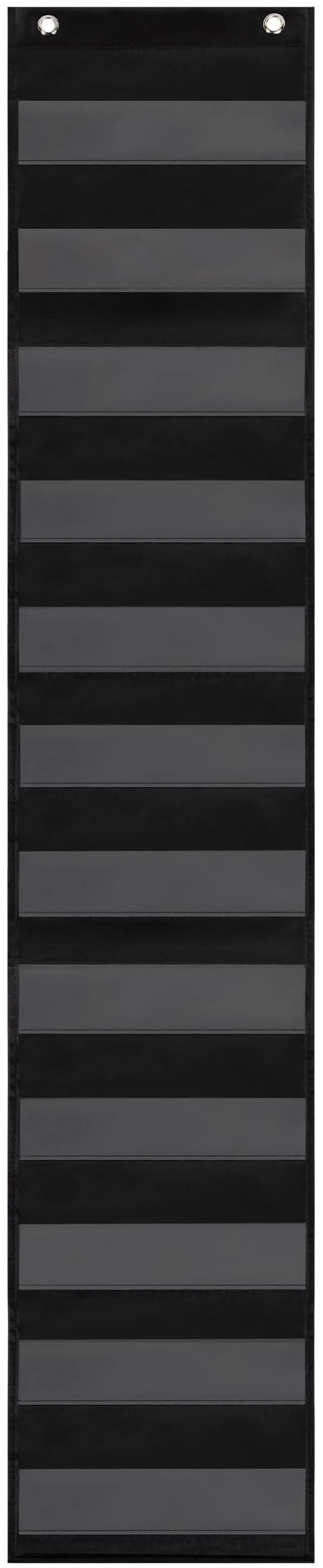 Alt view image 2 of 7 - Sentence Strip Pocket Chart, 9" Wide x 56" Tall, Black Pocket Chart For Dry Erase Sentence Strips, Easy to Use & Hang, Reusable, For Classrooms, Home & Office