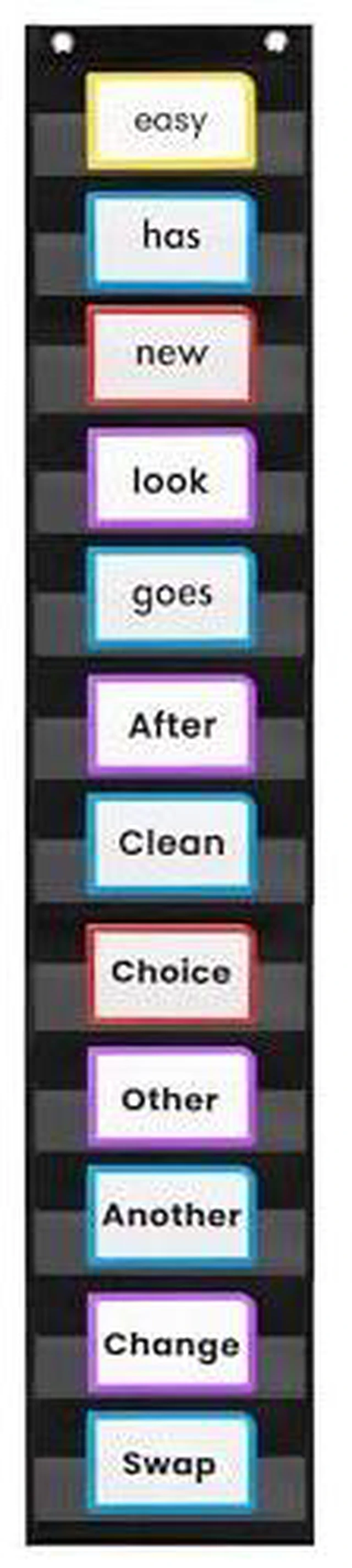 Alt view image 5 of 7 - Sentence Strip Pocket Chart, 9" Wide x 56" Tall, Black Pocket Chart For Dry Erase Sentence Strips, Easy to Use & Hang, Reusable, For Classrooms, Home & Office