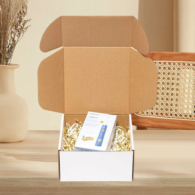 Alt view image 5 of 5 - 8x8x4" Shipping Boxes 30 Pack White Corrugated Cardboard Mailing Box Literature Mailer Packaging Supplies Mailing Boxes for Small Business