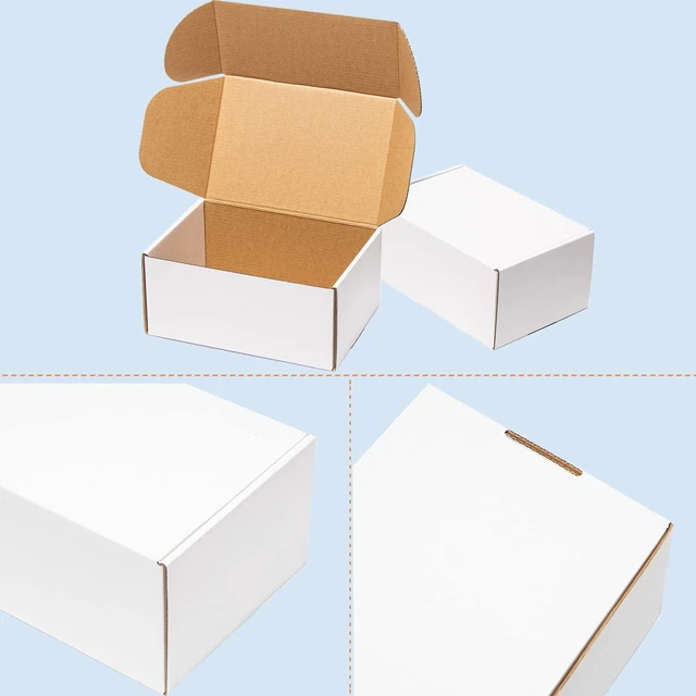 Alt view image 4 of 5 - Shipping Boxes 12x9x4" 25 Pack White Corrugated Cardboard Mailer Literature Mailer Packaging Supplies Mailing Boxes for Small Business
