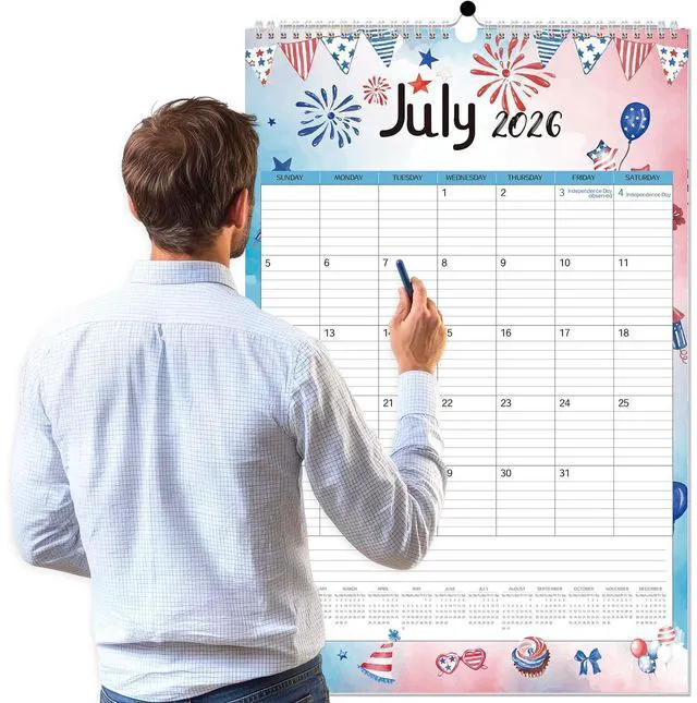 Main image of Extra Large Wall Calendar 2026,36"x 24" Vertical Jumbo Hanging Wall Planner, 19-Month Aesthetic Large Calendar Jun. 2026 to Dec. 2027 with Thick Paper Watercolor Design for Easy Organizing
