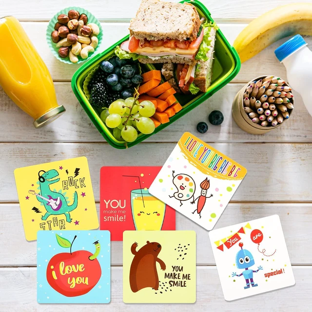 Alt view image 5 of 7 - 120 Pcs Kids Lunchbox Notes Back to School Gifts, 60 Style Motivational and Inspirational, Cute Boy's and Girl's Lunchbox, Kids Kindergarten Lunch Accessories, 3.5 x 3.5 Inch