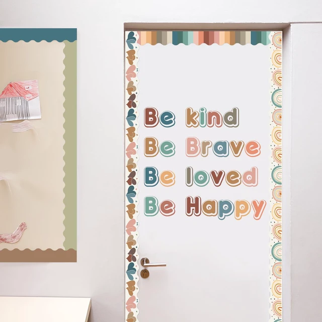 Alt view image 5 of 7 - 12 Rolls 394 ft Boho Bulletin Board Borders Classroom Trim Decor Decorative Scalloped Trim for Seasonal Displays, Holiday Boards, Teacher Supplies, Versatile Boho Aesthetic Borders Decor