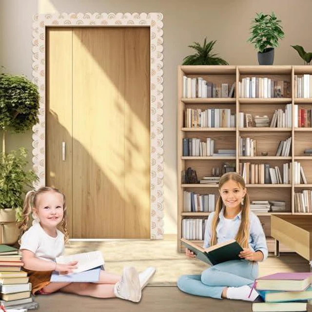 Alt view image 6 of 7 - 168ft Boho Bulletin Board Borders, Boho Classroom Decorations, Retro Floral Daisy Sun Rainbow Dot Trim Borders for Teacher School Supplies Classroom Door Wall Decor, 6 Styles