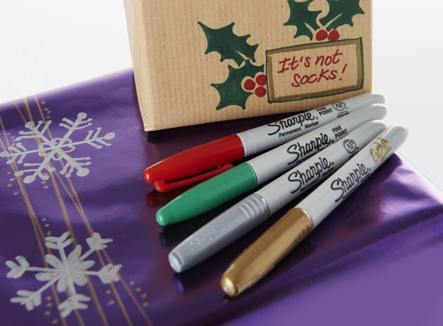 Alt view image 6 of 7 - Fine Metallic Permanent Marker - Assorted Christmas Colours (Pack of 4)