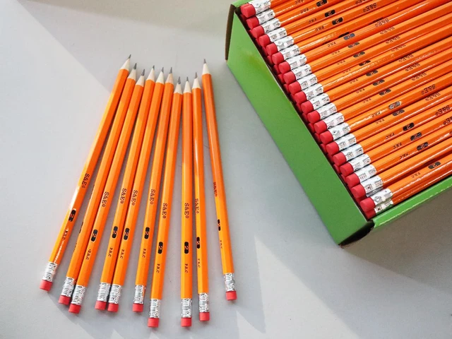 Alt view image 6 of 7 - #2 Pencils, 200 Pack Pre-sharpened, HB Lead Bulk Box, With Erasers, Ideal for Standardized Tests, Classroom & Home, No. 2 Pencil Back to School