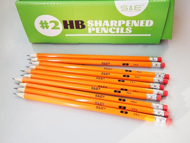 Alt view image 7 of 7 - #2 Pencils, 200 Pack Pre-sharpened, HB Lead Bulk Box, With Erasers, Ideal for Standardized Tests, Classroom & Home, No. 2 Pencil Back to School
