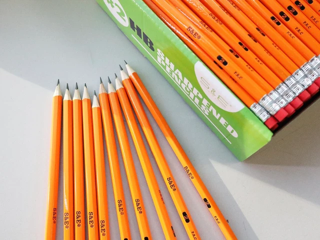 Alt view image 5 of 7 - #2 Pencils, 200 Pack Pre-sharpened, HB Lead Bulk Box, With Erasers, Ideal for Standardized Tests, Classroom & Home, No. 2 Pencil Back to School