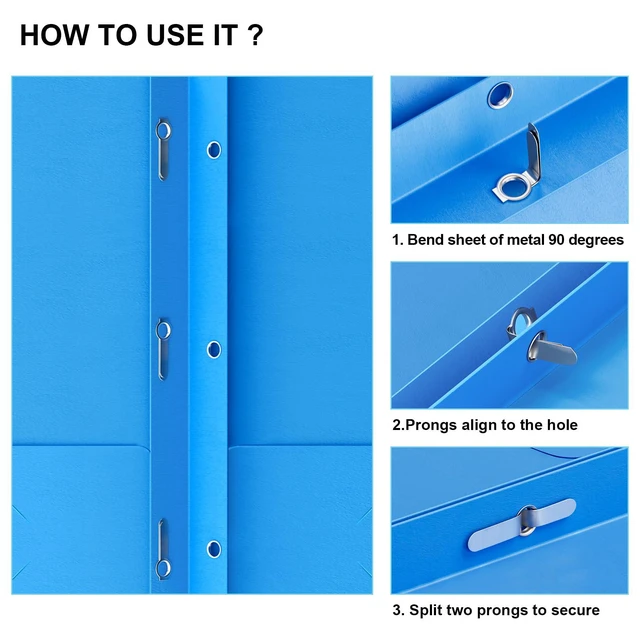 Alt view image 3 of 7 - 2 Pocket Folders with Prongs, 20 Pack Paper Folders with Pockets & 3 Prongs Assorted 5 Colors, Fit Letter Size Paper, for Organizing Files in School, Office, Business