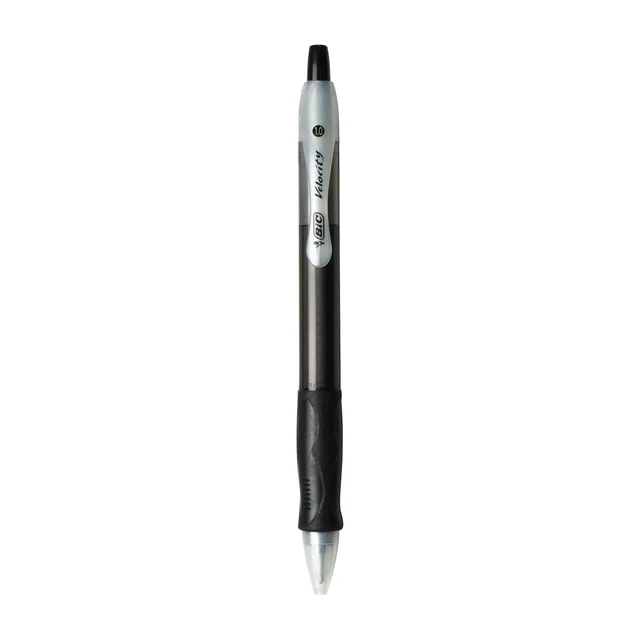 Alt view image 3 of 5 - Velocity Retractable Ballpoint Pens, Medium Point (1.0 mm), Black Ink Pens, 12-Count Pack, With Comfortable Grip
