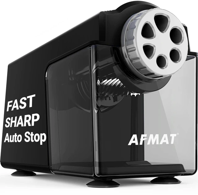Main image of Electric Pencil Sharpener Heavy Duty, 6-Hole Classroom Pencil Sharpener for 6-11mm Pencils, Auto Stop Pencil Sharpeners Plug in, 10,000+ Sharpenings, Save Colored Pencils, PSX4