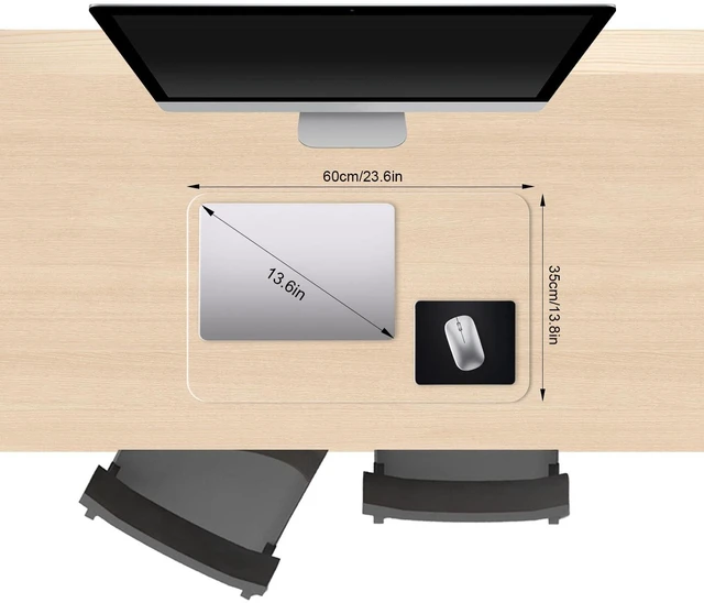 Alt view image 2 of 7 - Clear Desk Mat, Non-Slip PVC Desk Protector Mat (23.6"*13.8") Desk Mat with Round Edge, Heat Resistant & Waterproof Clear Desk Writing Mat for Home and Office