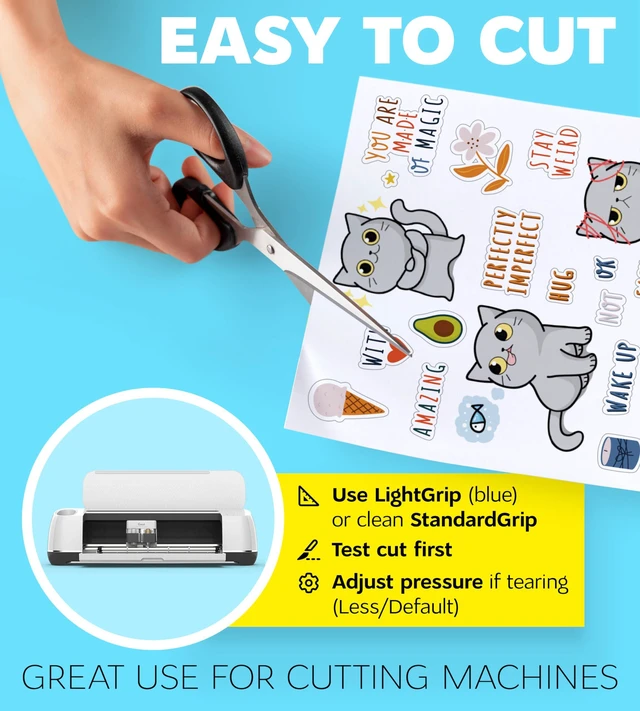 Alt view image 7 of 7 - 95% Clear Sticker Paper for Inkjet Printer and Laser 100 Sheets, 8.5x11 Transparent Sticker Paper, Printable Vinyl, Waterproof Clear Labels for DIY Stickers & Decals