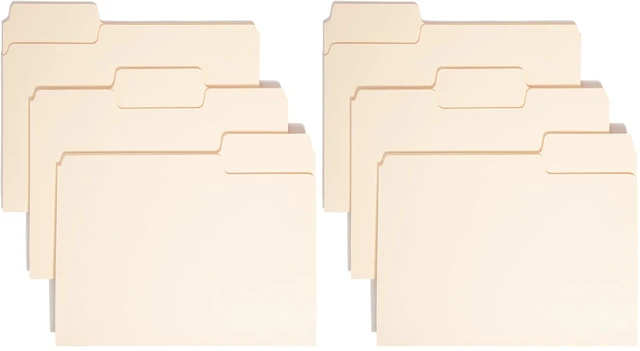 Main image of SuperTab Heavyweight File Folder,Oversized 1/3-Cut Tab,Letter Size,Manila,50 Per Box (10401),(Pack of 2)