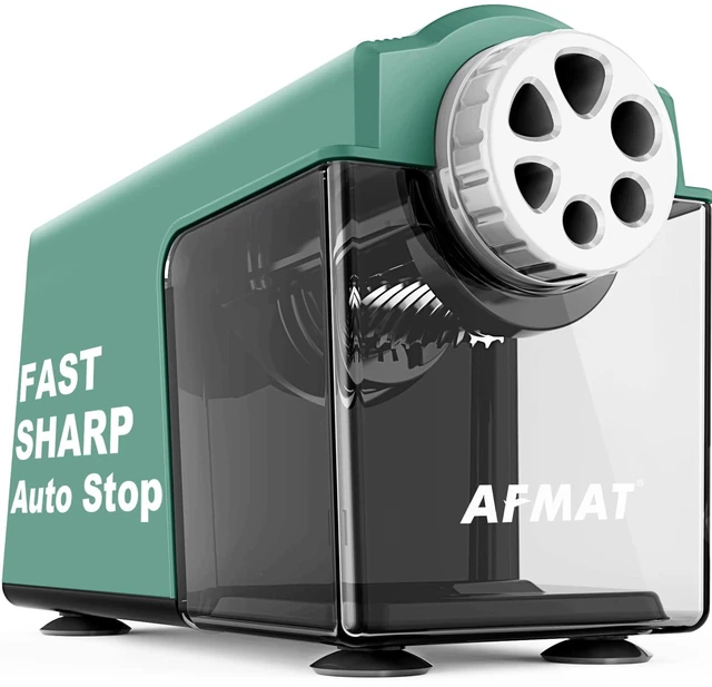 Main image of Electric Pencil Sharpener for 6-11mm Pencils, 6 Holes, Heavy Duty Pencil Sharpener for Classroom, Auto Stop Pencil Sharpeners Plug in, 10,000+ Sharpenings, Save Colored Pencils, PSX4