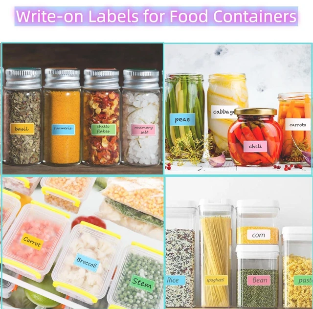 Alt view image 6 of 6 - Assorted Colors Waterproof Removable Labels with Pen Adhesive Name Tag 400PCS Name Label Stickers for Baby Daycare,Kids School Supplies,Home Office File Container Organization