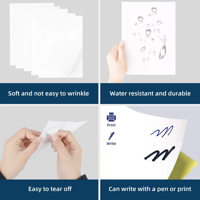 Alt view image 4 of 6 - 100 Sheets 1400 Labels 4" x1-1/3 14 Up Mailing Address Labels Stickers for Laser & Inkjet Printers, 4" x 1.33" 14 Per Page Strong Adhesive Internet Mailing Shipping Label (1-1/3x4-100P)