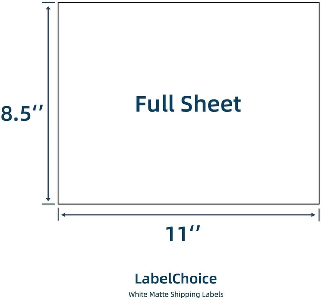 Alt view image 2 of 5 - Full Sheet Shipping Labels 8.5 x 11 for Laser & Inkjet Printers, 100 Sheets 100 Labels Self Adhesive Full Sheet 8 1/2x11 Labels, Mailing Label Sheets for Printer, Full Page Shipping Labels