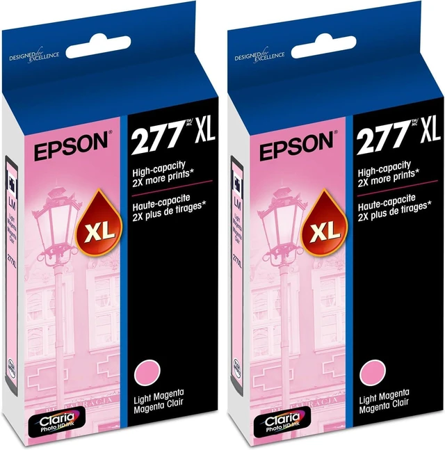 Main image of 277 Claria Photo HD Ink High Capacity Light Magenta Cartridge (T277XL620-S) Works with Expression Photo XP-850, XP-860, XP-950, XP-960, XP-970 (Pack of 2)