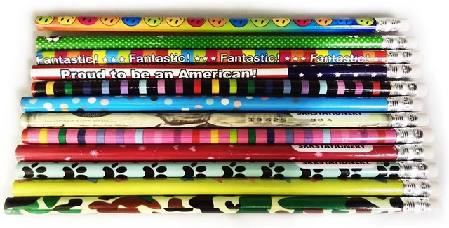 Alt view image 5 of 5 - 288pcs Assorted Colorful Pencils with Eraser Wooden Pencil, Novelty Awards & Incentives,No.2 HB, Back to school